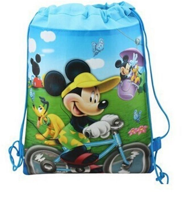 Mickey Minney mouse kids drawstring backpack gym swimming school bag Design A